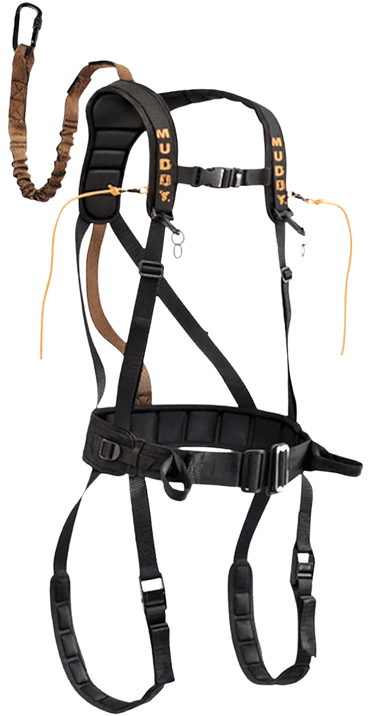 Muddy MUD-MSH400-XL The Safeguard Safety Harness Lightweight Padded Nylon, Max Waist 44", 230-300 lbs. Capacity, Cam Leg Buckles