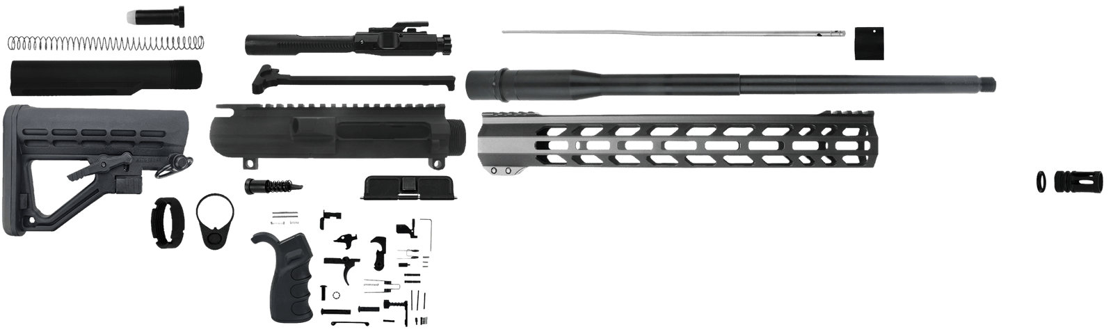 TacFire SSRK308LPK20BN AR Build Kit Sports South Exclusive 308 Win AR-10 Black Nitride 5/8"x24
