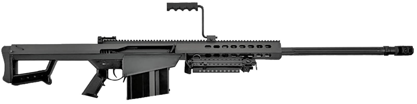 Barrett 13316 M82A1 50 BMG 10+1 29" Chrome-Lined Fluted Barrel, Black Cerakote Steel Receiver, Fixed Synthetic Stock w/Sorbothane Recoil Pad, Includes Hard Carry Case
