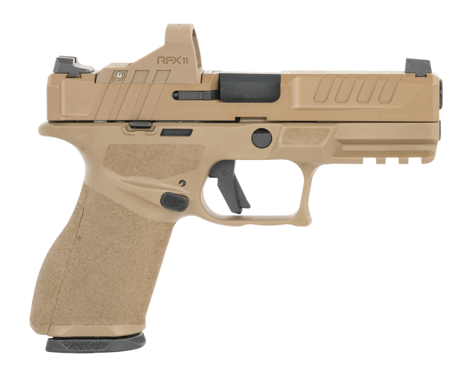 Springfield Armory EC9409FU15PAC Echelon 4.0FC 9mm Luger 15+1 4" Black Melonite Barrel, FDE Cerakote Steel Optic Ready/Serrated Slide & Polymer Frame w/Picatinny Rail, Adaptive Texture Grip