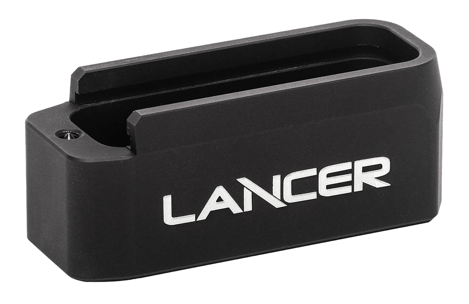 Lancer EXTBP06BLK L5AWM Magazine Base Pad Extended 6rd Compatible w/ Lancer L5 Advance Warfighter Magazine Black Aluminum