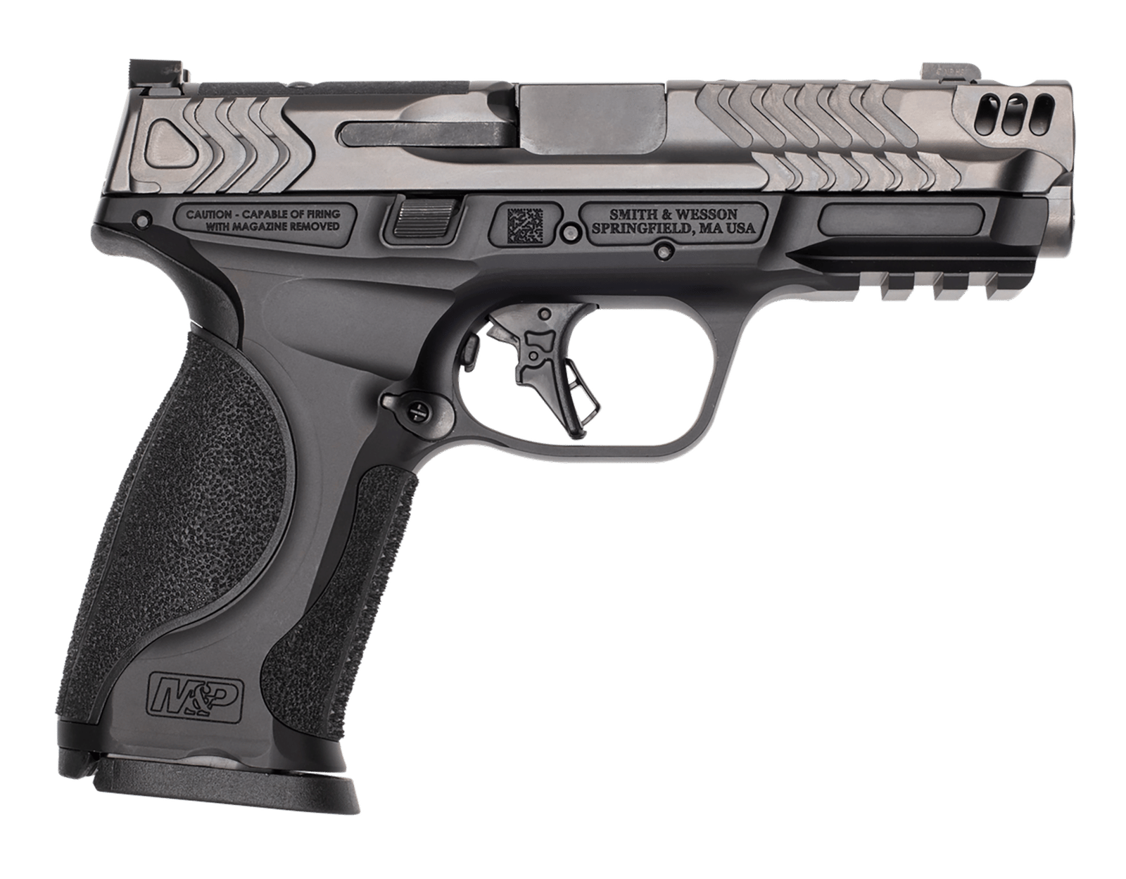 Smith & Wesson 13987 M&P M2.0 Metal Full Size Frame 9mm Luger 17+1 4.22" Black Armornite Stainless Steel Barrel Gray Armornite Optic Cut/Serrated Stainless Steel Slide Black Aluminum Black Polymer Gri