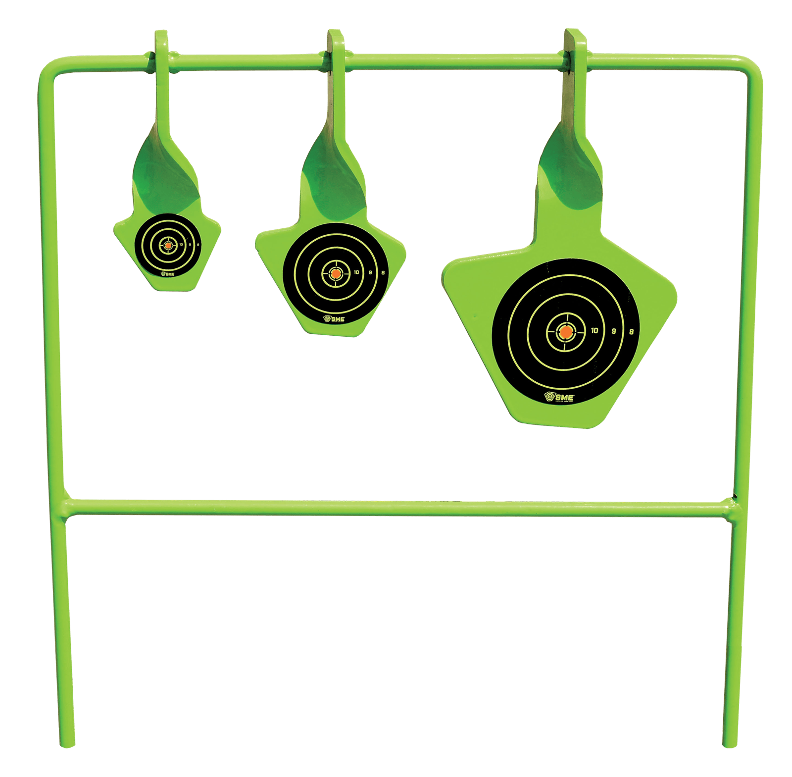 SME SMEST22 Spinning Target Rimfire Pistol/Rifle Steel Black/Green Bullseye Illustration Impact Enhancement Motion