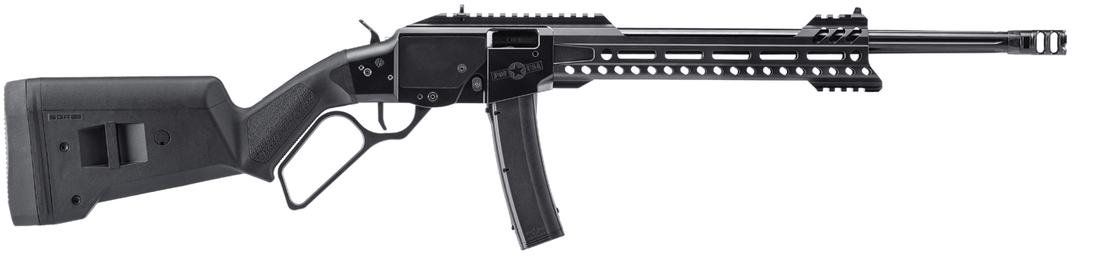 Patriot Ordnance Factory 02543 Tombstone 9mm Luger 20+1 16.50" Black Fluted Threaded Barrel, Black Aluminum Receiver w/Picatinny Rail, M-LOK Handguard, Magpul SGA Black Synthetic Stock