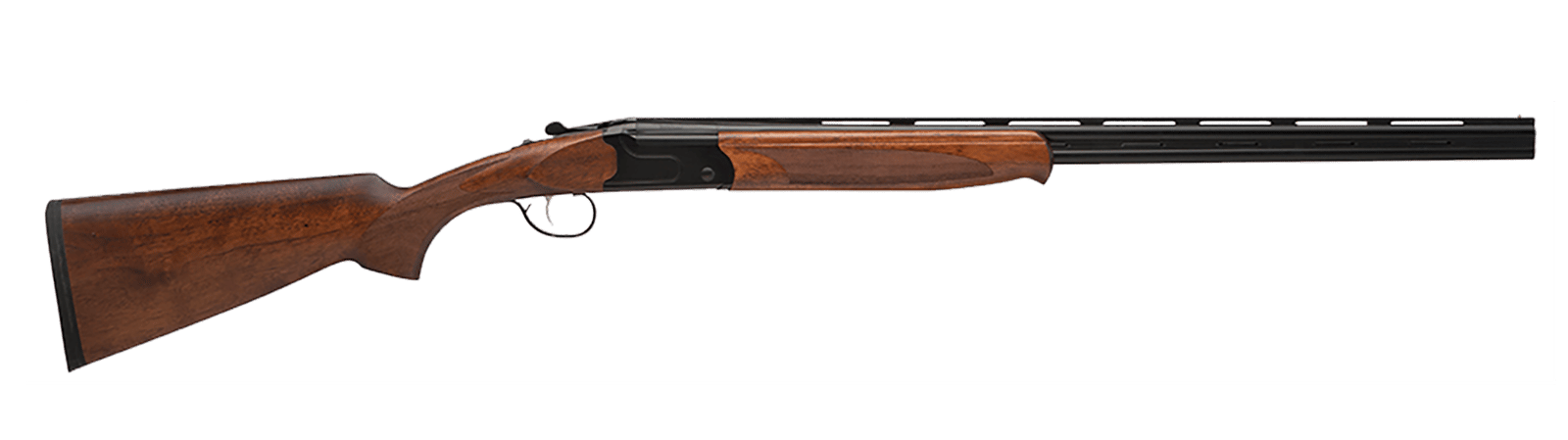 Stevens 22167 555 Full Size 28 Gauge Break Open 2.75" 2rd 26" Black Satin Over/Under Vent Rib Barrel, Satin Black Aluminum Receiver, Fixed Oiled Turkish Walnut Stock, Ambidextrous