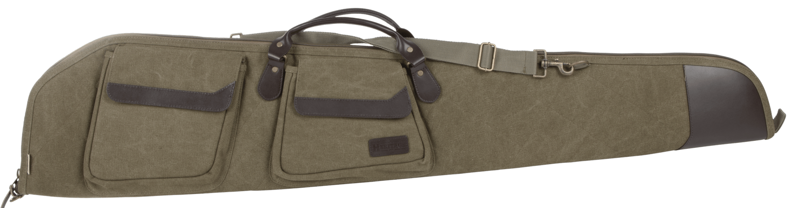 Heritage Cases 54148 North Platte Rifle Case 48" Olive Cotton Canvas w/ Leather Trim & Brushed Tricot Lining