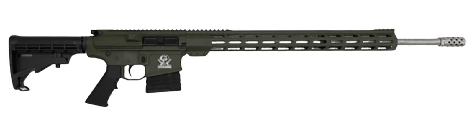 Great Lakes Firearms GL10243SSODG GLFA 243 Win 5+1 24" Stainless Threaded Barrel, OD Green Cerakote Picatinny Rail Aluminum Receiver, Adjustable Black Synthetic Stock, Mil-spec Polymer Grip