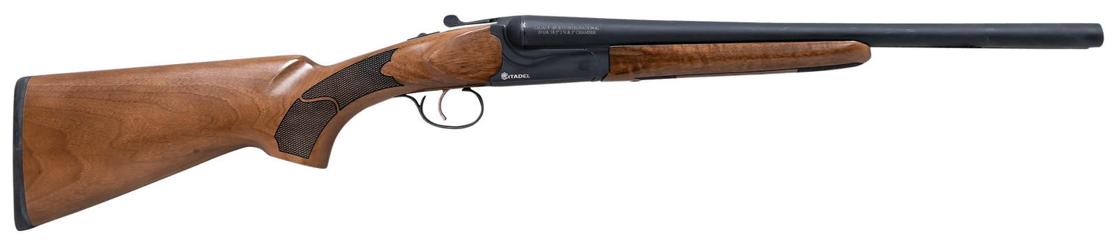 Citadel CITSBS1218 Coach Compact Frame 12 Gauge Break Open 3" 2rd 18.50" Blued Barrel & Receiver, Walnut Fixed Stock, Ambidextrous