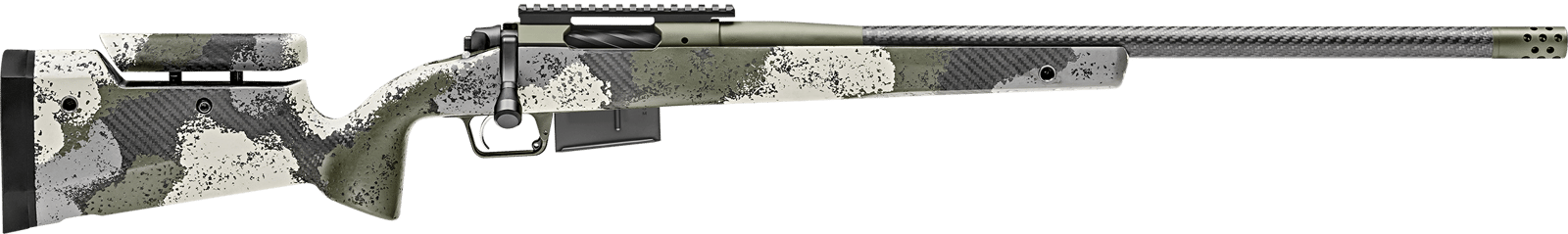 Springfield Armory BAW92465PRCCFGA 2020 WayPoint 6.5 PRC 3+1 24" CF Evergreen Camo Hybrid Profile w/Adj Cheek Comb & M-LOK Stock Mil-Spec Green Cerakote Right Hand