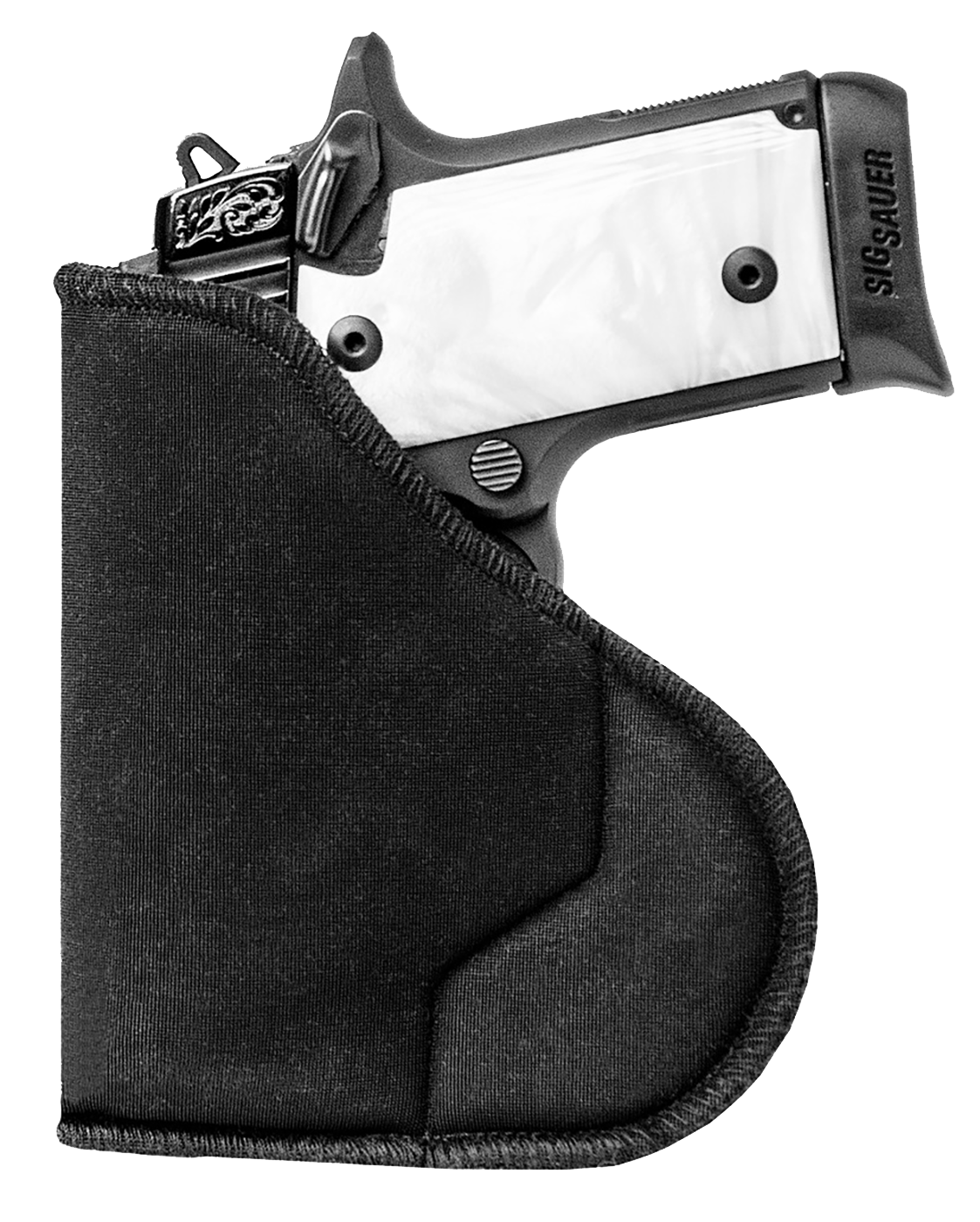 Sentry 35WB02BK HexGrip IWB Black Nylon Pocket Fits Sm Revolver, Except 5 Shot Fits 2-3" Barrel Ambidextrous