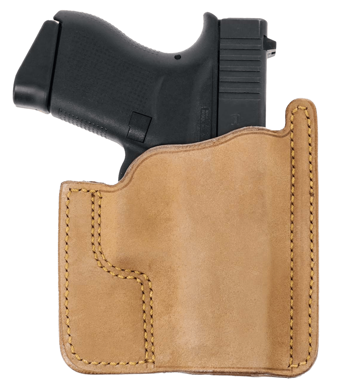Galco PH800 Front Pocket Horsehide Holster Natural Fits Glock 43 Ambidextrous
