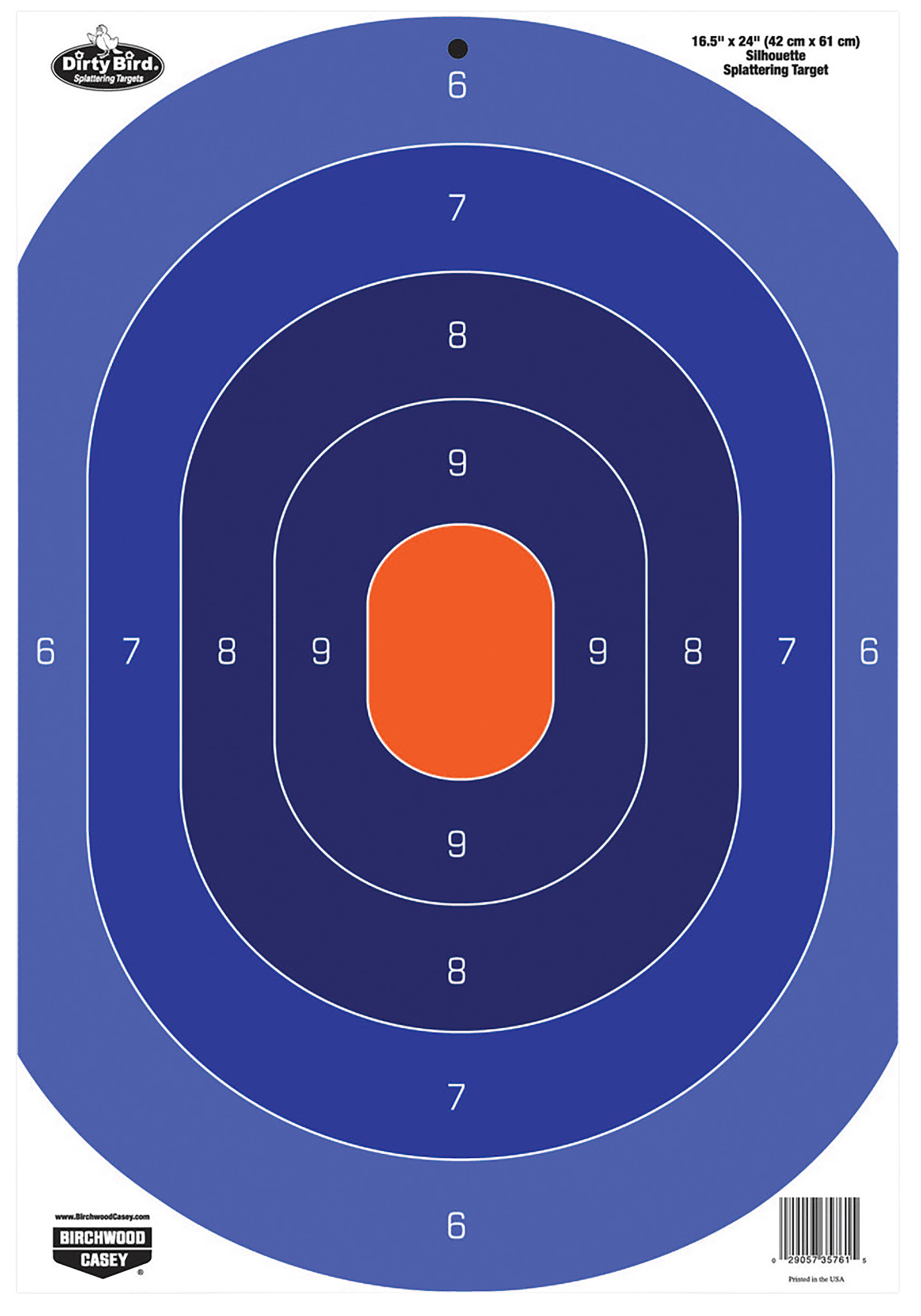 Birchwood Casey 35763 Dirty Bird Silhouette Tagboard Target 16.50" x 24" 3 Per Pkg