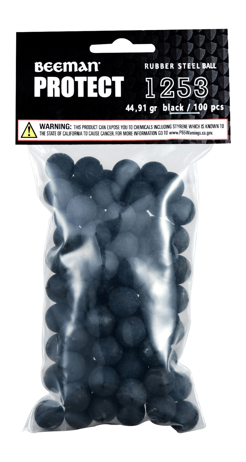 BEE 1253 RUBBER STL BALLS .50 100CT BLK
