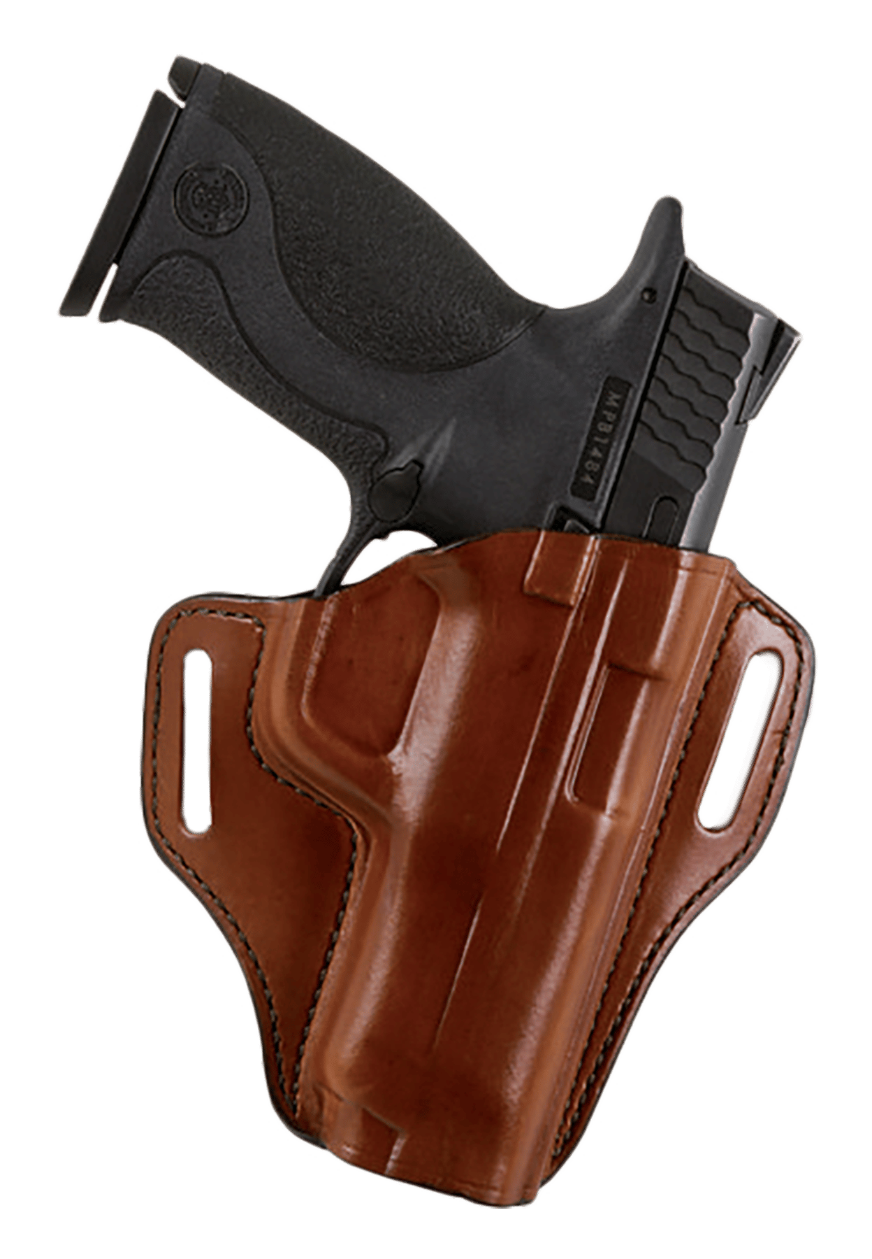Bianchi 25032 57 Remedy OWB Size 22A Tan Leather Belt Slide Fits Ruger LCR Right Hand