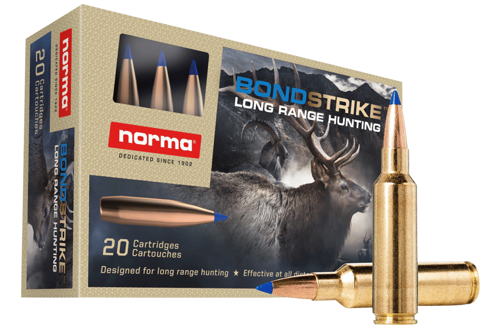 Norma Ammunition 20175832 Dedicated Hunting Bondstrike 300WSM 180gr Bonded Polymer Tip 20 Per Box/10 Case