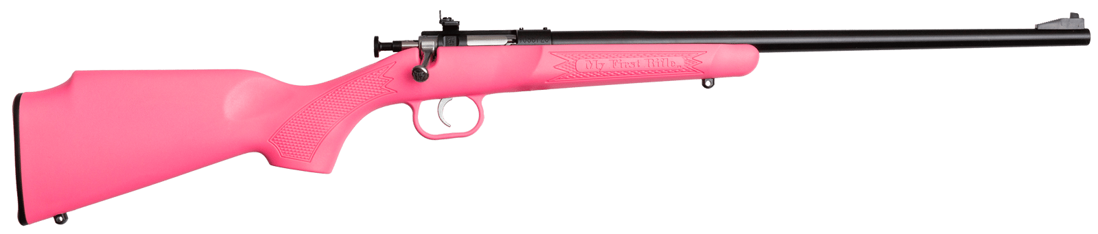Crickett KSA2220 Youth 22 LR 1rd 16.12" Blued Single Shot Barrel, Blued Stainless Steel Receiver, Pink Fixed Synthetic Stock, Right Hand