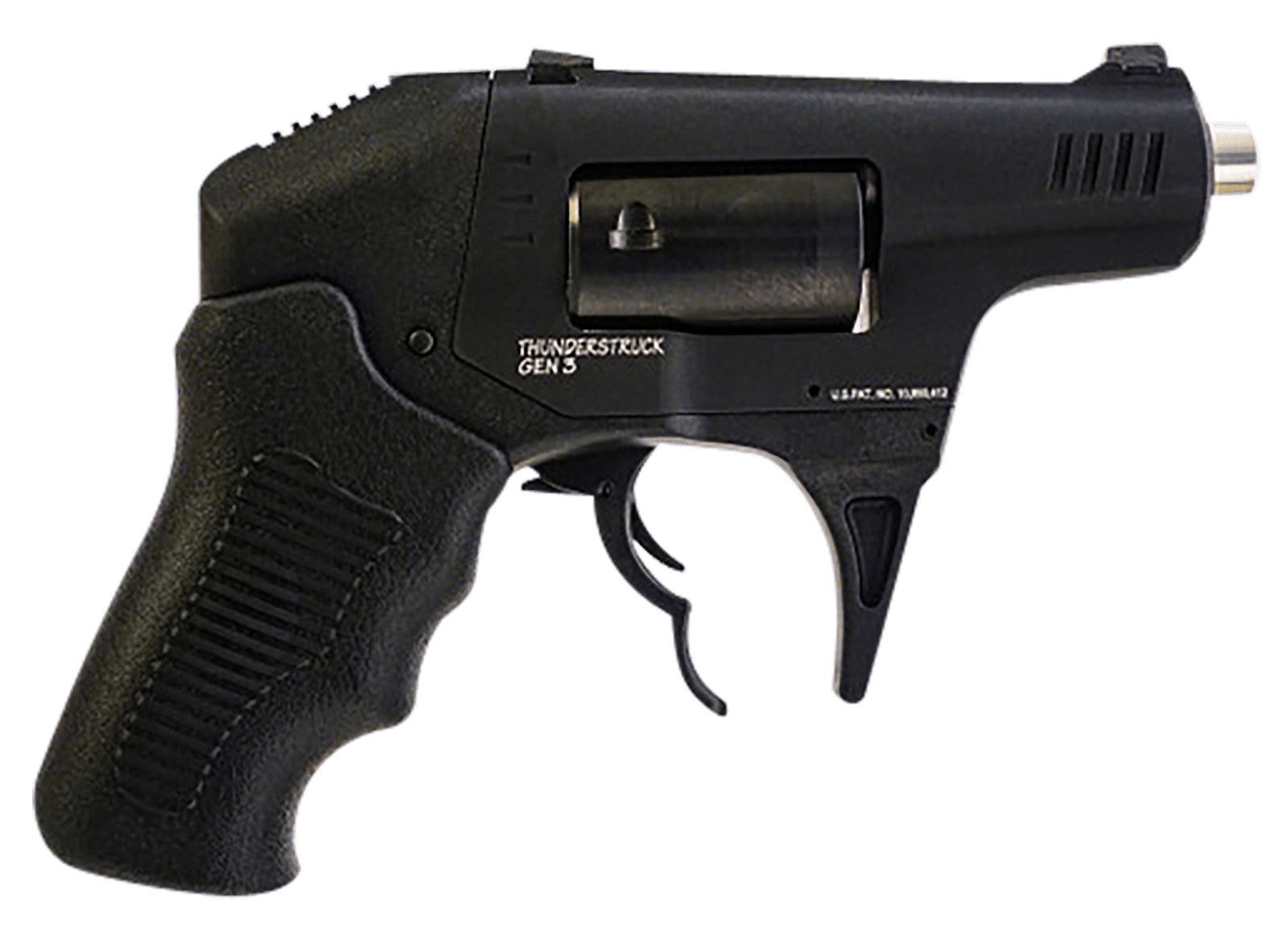 Standard Mfg S333GENIII Thunderstruck Gen III 22 WMR 8rd Shot 2.25" Black Double Barrel Black Hardcoat Anodized Aluminum Frame Black Cylinder Black Finger Grooved Polymer Grips