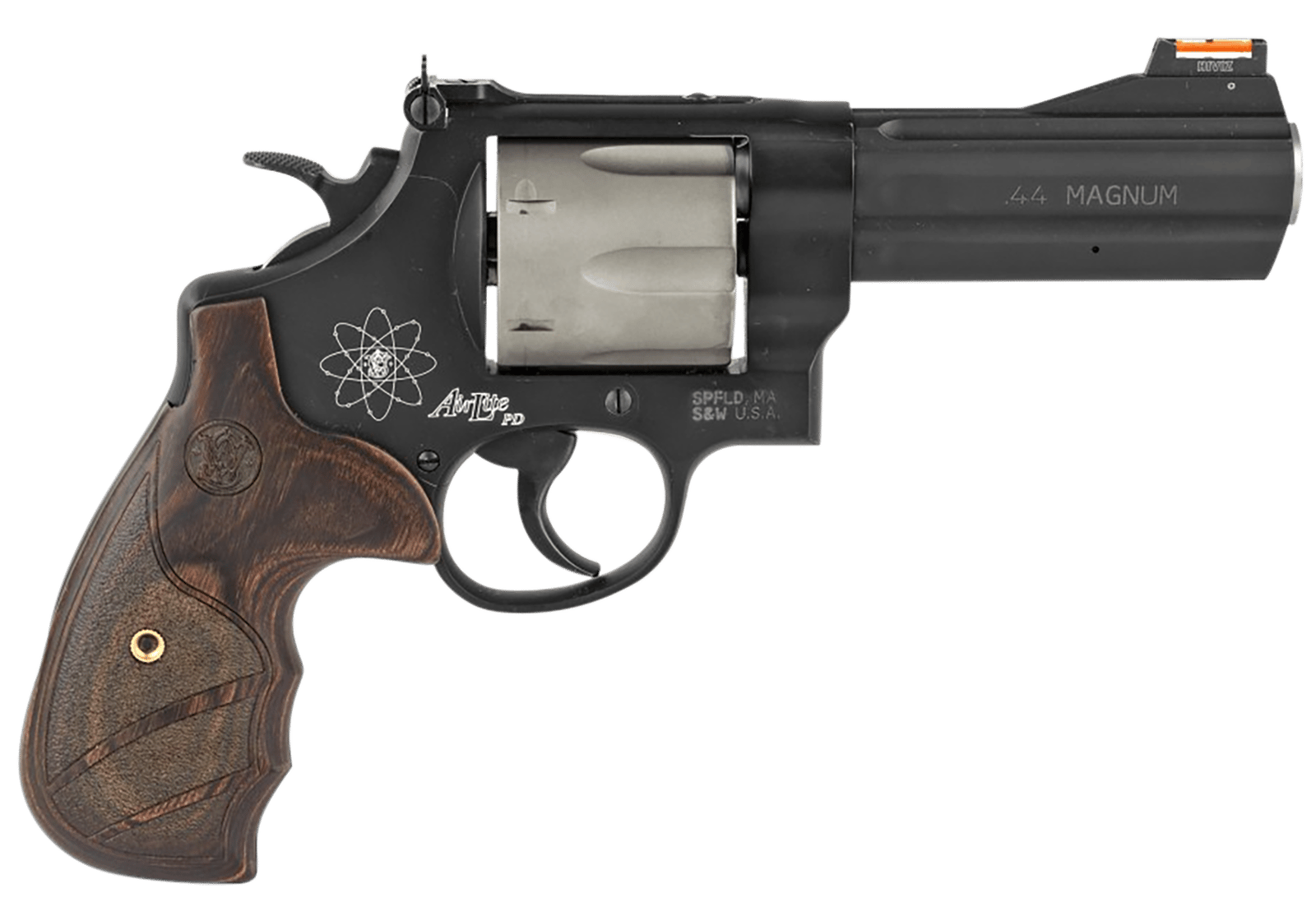 Smith & Wesson 163414 329 Personal Defense 44 Rem Mag 6rd 4.13" Black Stainless Steel Matte Black Scandium Alloy Wood Grip