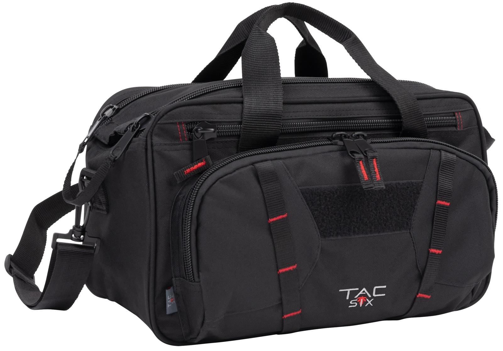 Tac Six 8247 Tactical Sporter Range Bag Black Endura with Removable Shoulder Strap, Pockets, Padded Pistol Rug & Exterior Webbing