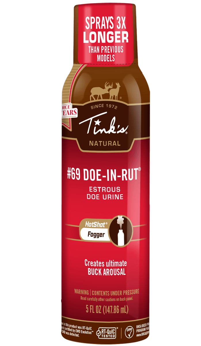 Tinks W5500 #69 Doe-In-Rut Estrous Fogger Deer Attractant Doe In Estrus Scent 5 oz Aerosol