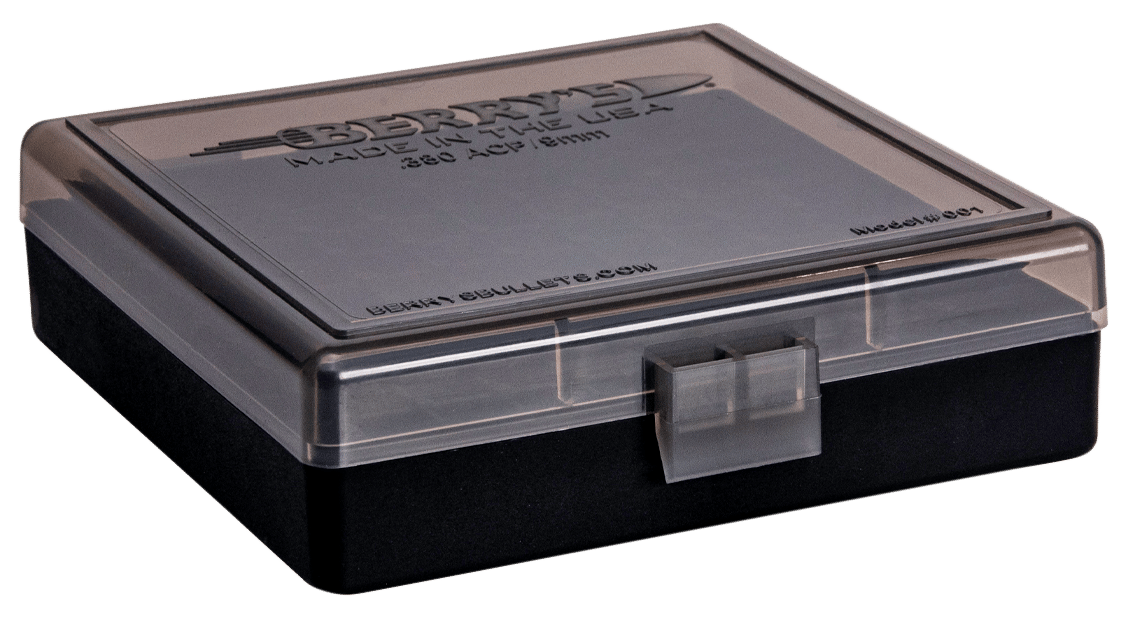 Berry's 41236 Ammo Box 9mm/380ACP Smoke/Black Polypropylene 100rd