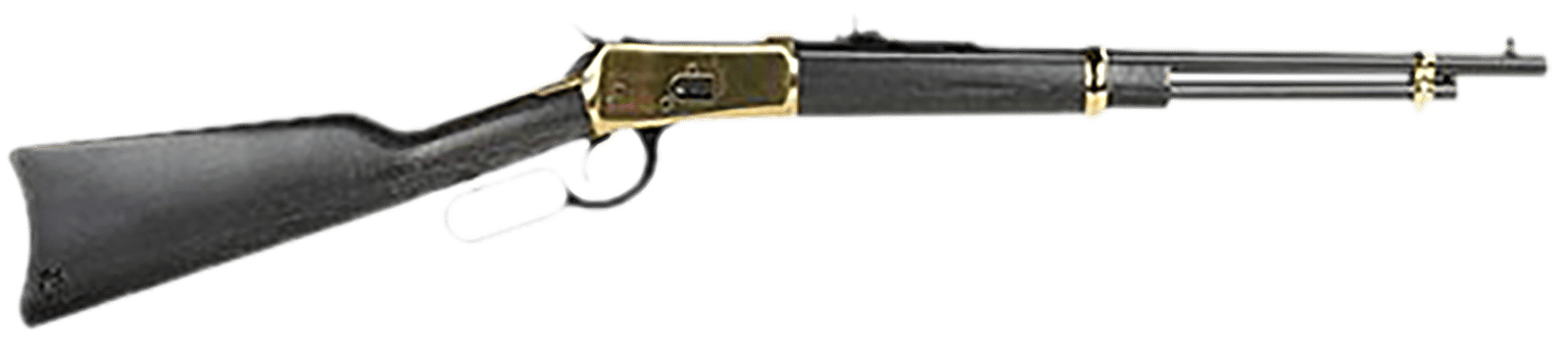 Heritage Mfg H9204418G 92 44 Mag 8+1 18" Black Alloy Steel Barrel, Gold PVD Stainless Steel Receiver, Hardwood Fixed Stock