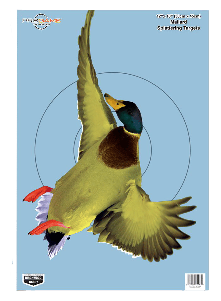 Birchwood Casey 35407 Pregame Duck Paper Hanging Rifle/Shotgun 12" x 18" Impact Enhancement 8 Per Pkg