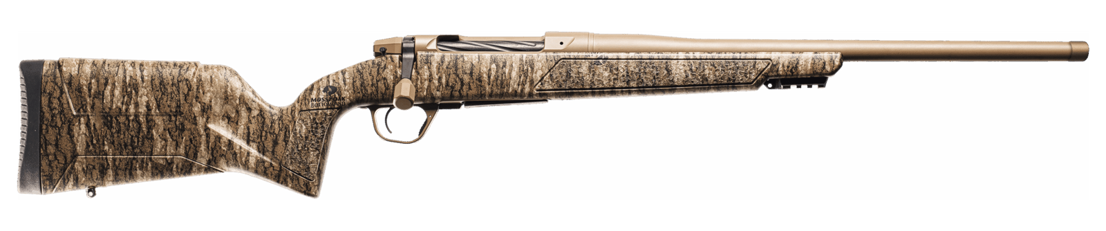 Christensen Arms 801-15021-01 Evoke Mossy Oak 300 PRC 4+1 22" Flat Dark Earth Cerakote Threaded Barrel, Flat Dark Earth Cerakote Drilled & Tapped Receiver, Picatinny Rail Forend, Mossy Oak Bottomland
