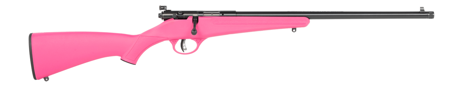 Savage Arms Rascal F-SR 22 LR 1rd 16.13" Matte Black Single Shot Threaded Barrel, Pink Synthetic Stock, Right Hand