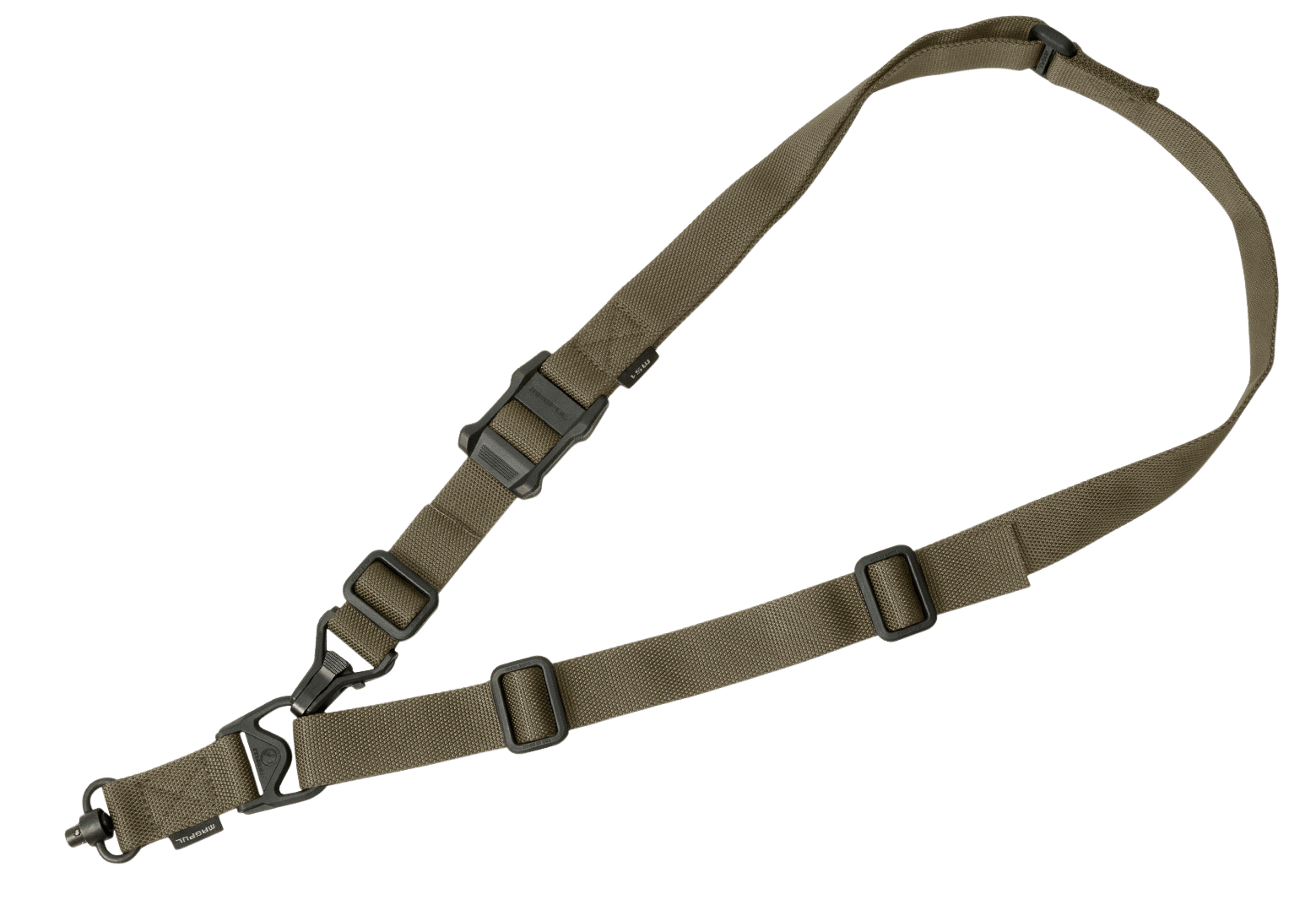 Magpul MAG515RGR MS3 Single QD Sling GEN2 Ranger Green Nylon 48"-60" OAL Adjustable One-Two Point Rifle