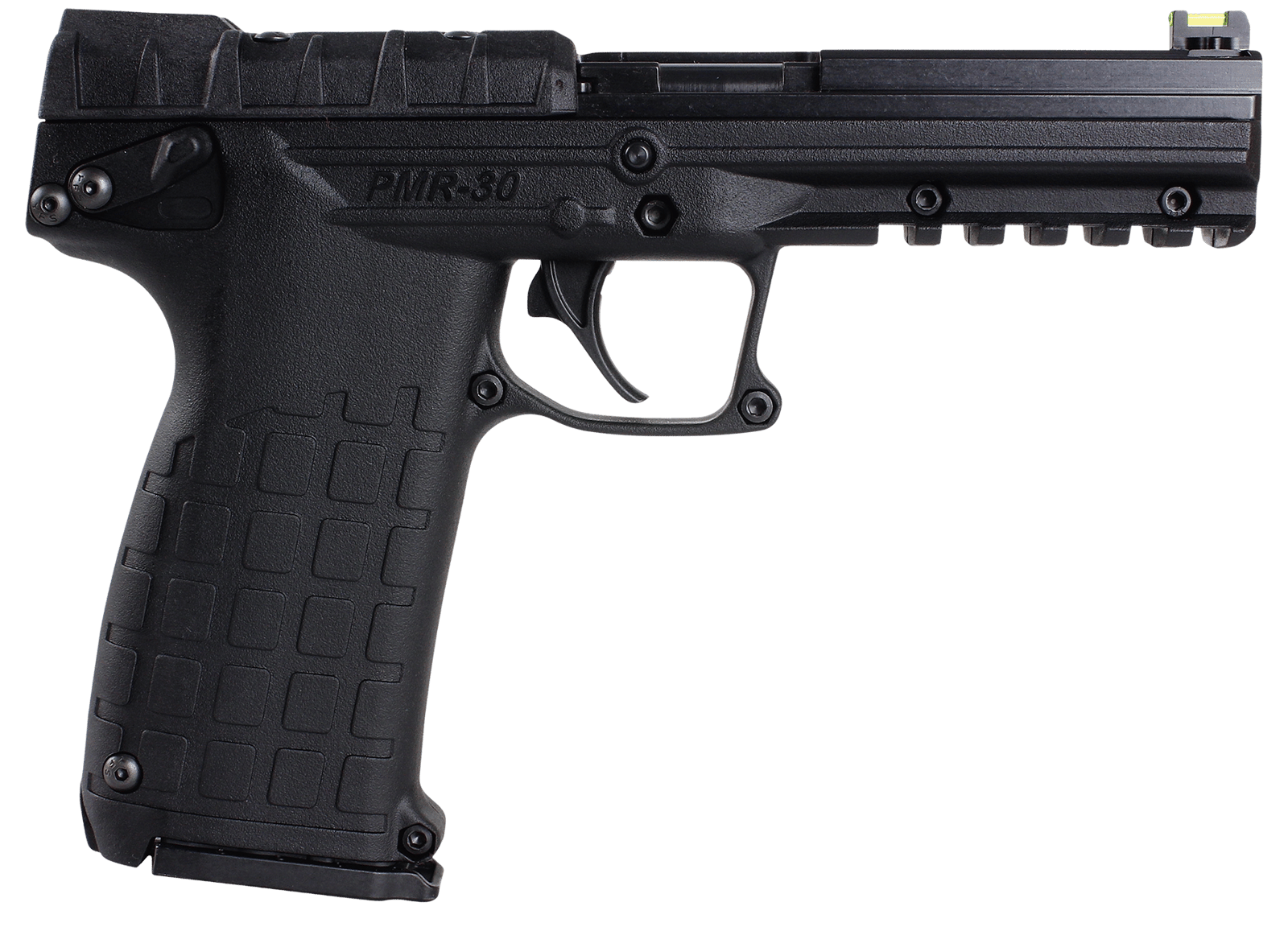 Kel-Tec PMR30BBLK PMR30 22 WMR 30+1 4.30" All Black Fluted Steel Barrel & Serrated Slide, Polymer Frame w/Picatinny Rail, Black Textured Polymer Grip