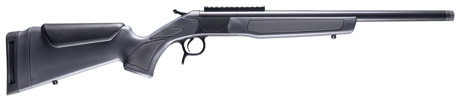 CVA CR4436 Scout 6.5 Creedmoor 1rd 20" Blued Threaded Barrel, Blued Picatinny Rail Receiver, Stealth Gray Fixed Synthetic Stock