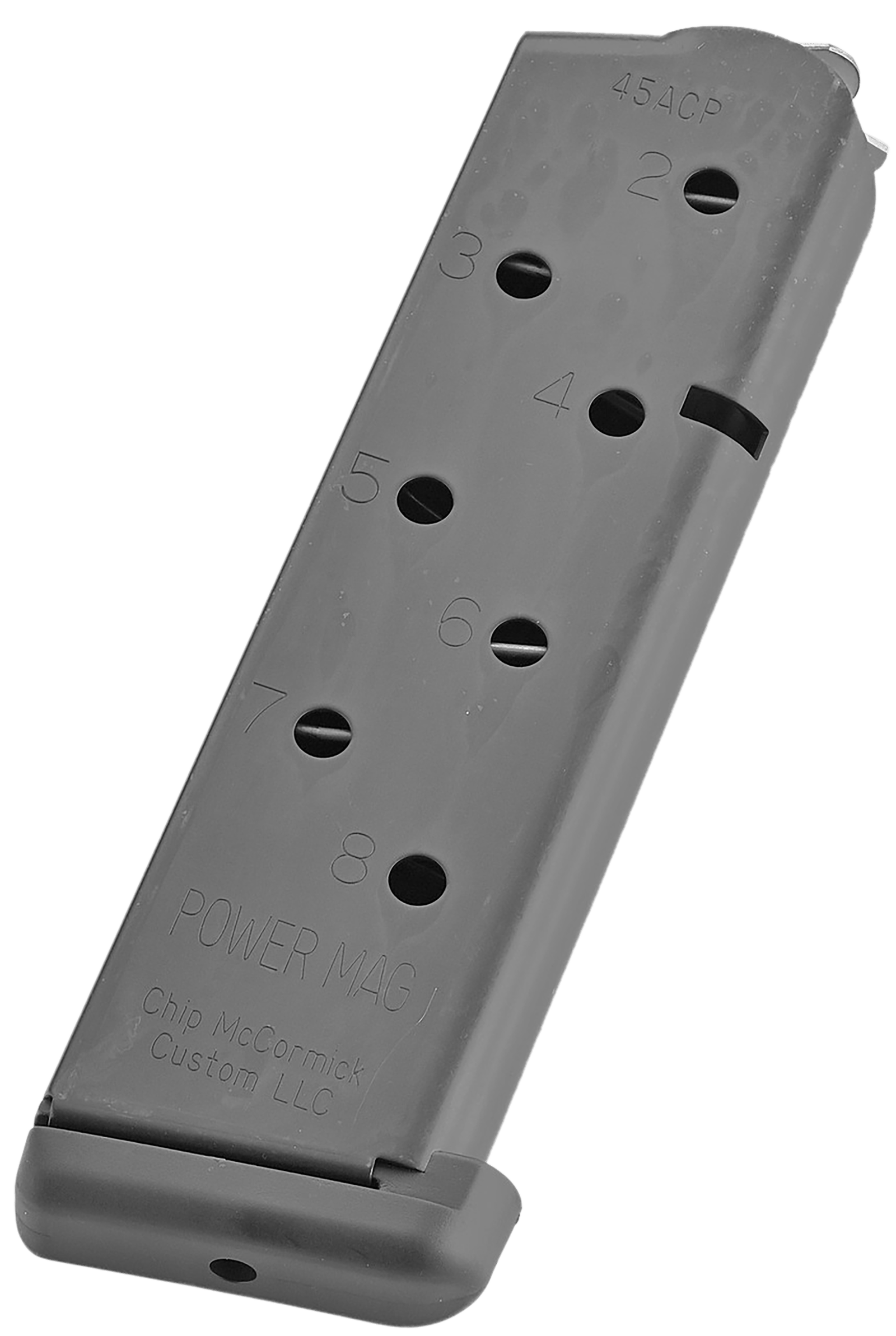 CMC Products 16131C Power Mag 8rd 45 ACP Fits 1911 Government Black Stainless Steel