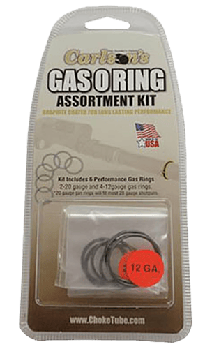 Carlson's Choke Tubes 00066 Gas O-Ring Assortment Kit 12 Gauge 20 Gauge Rubber/Graphite Coated Shotgun