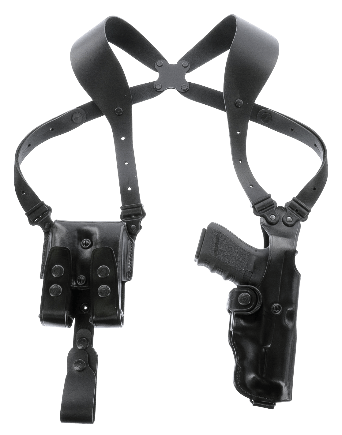 Galco VHS4212RB VHS 4.0 Shoulder System Black Leather Fits 1911 Fits 5" Barrel Ambidextrous