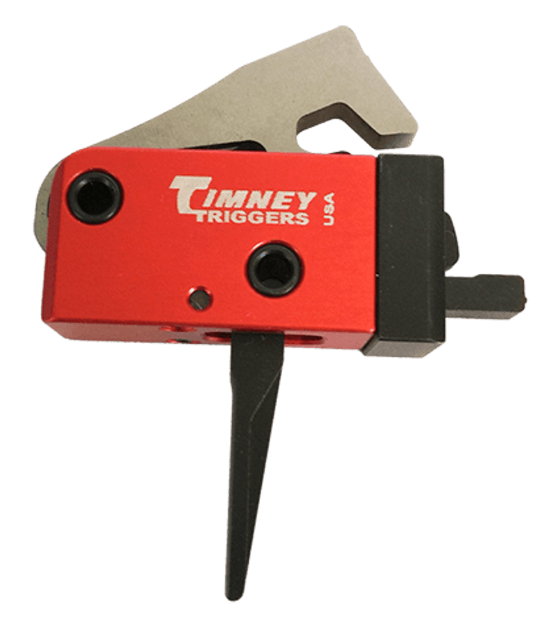 Timney Triggers 682ST PCC Trigger Two-Stage Straight Trigger with 2 lbs Draw Weight & Black/Red Finish for AR-Platform