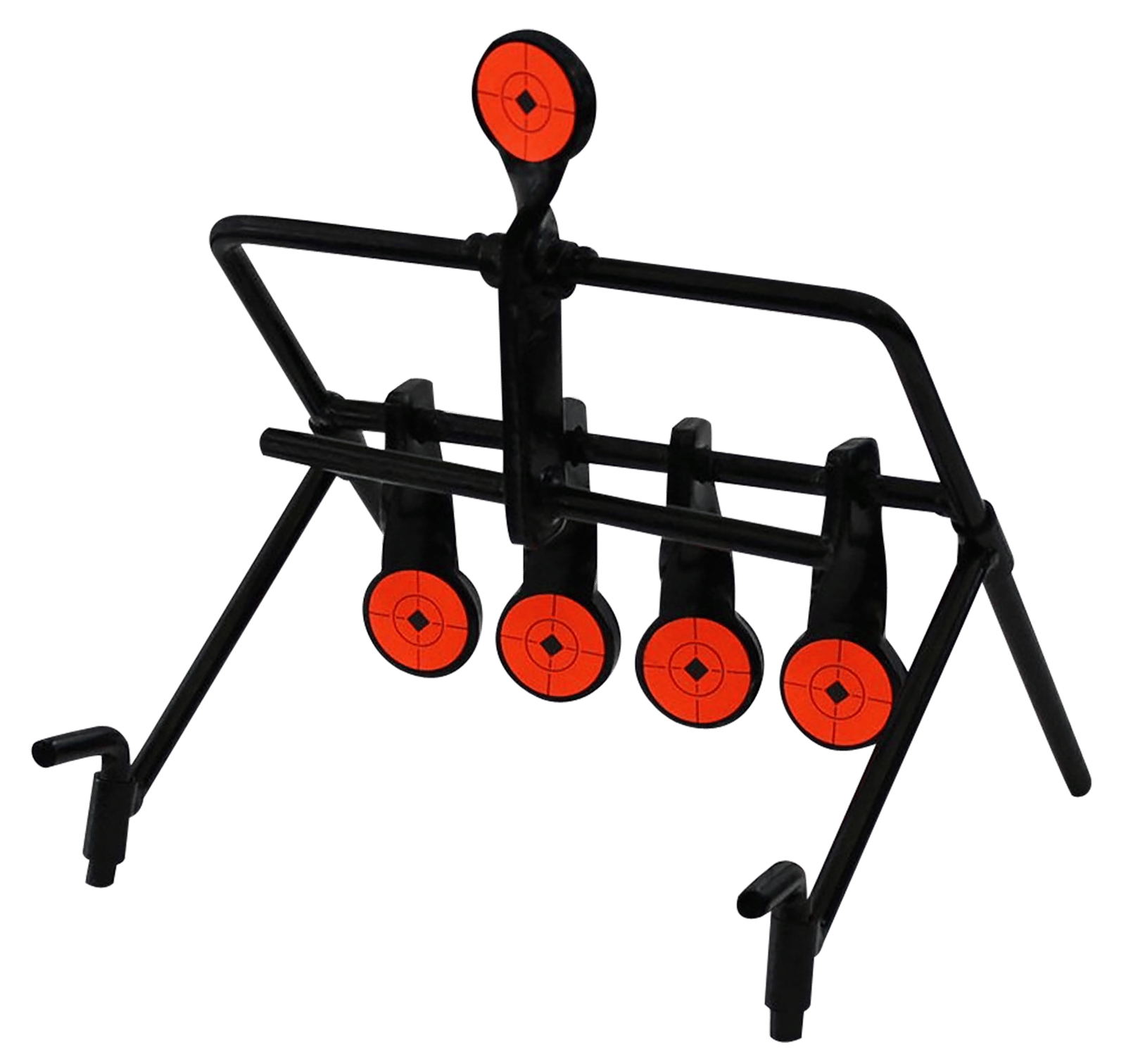 Birchwood Casey 47021 World of Targets Resetting Gallery 1.75" Rimfire Rifles/Handguns Black/Red 0.37" Thick Standing Works With Rimfire