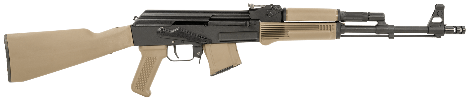 Arsenal SAM7R-62FDEM SAM7R 7.62x39mm 10+1 16.25" Black Chrome Lined Steel Barrel, Black Steel Receiver, Fixed Flat Dark Earth Synthetic Stock & Polymer Grip