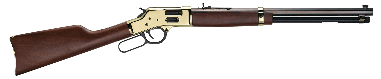 Henry H006G Side Gate 44 Mag/44 Special 10+1 20" Blued Octagon Barrel, Polished Brass Rec, American Walnut Stock, Adj. Sight