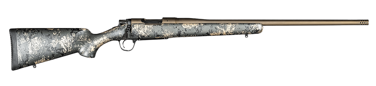 Christensen Arms 801-01348-00 Mesa FFT TI Full Size 22 Creedmoor 4+1 20" Burnt Bronze Cerakote Threaded Barrel, Burnt Bronze Cerakote Titanium Drilled & Tapped Receiver, Carbon w/Green & Tan Accents F