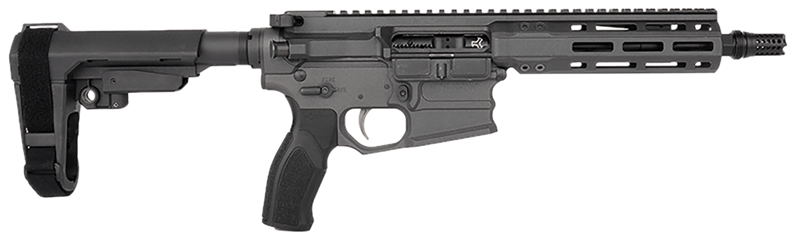 Cobalt Kinetics CKPROLITE30075CHARCOAL Pro Lite 300 Blackout 30+1 7.50" Black Melonite Barrel, Charcoal Aluminum Receiver w/Picatinny Rail, Black Polymer SB Tactical SBA3 Brace, Black Polymer Grip