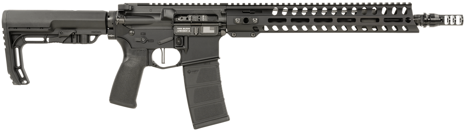 Patriot Ordnance Factory 02045 Minuteman 5.56x45mm NATO 30+1 13.75" Black Steel Threaded Barrel, Black Anodized Aluminum Receiver, 13" Renegade Rail Handguard