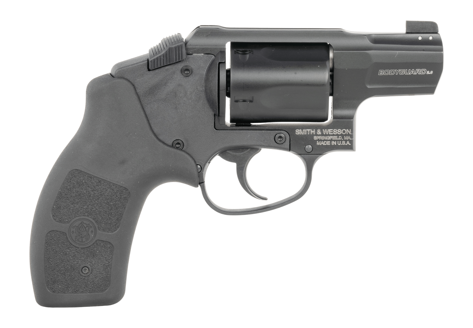 Smith & Wesson 14507 Bodyguard 2.0 Small 38 Special +P 5 Shot 1.88" Black Stainless Steel Barrel, Black PVD Cylinder, Black Aluminum Alloy Frame, Black Polymer Grip, Concealed Hammer
