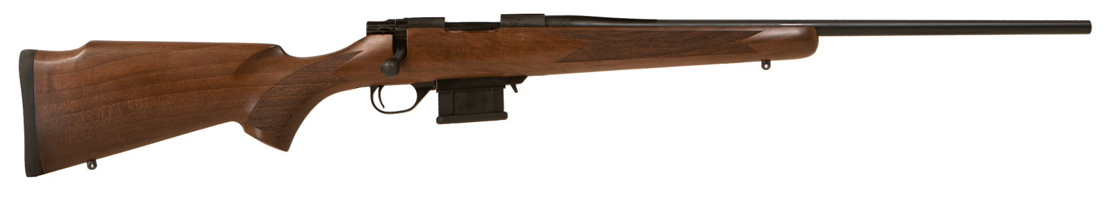 Howa HWH223 M1500 Mini Hunter 223 Rem 5+1 22" Blued Threaded Barrel, Blued Drilled & Tapped Steel Receiver, Walnut Fixed Stock, Right Hand