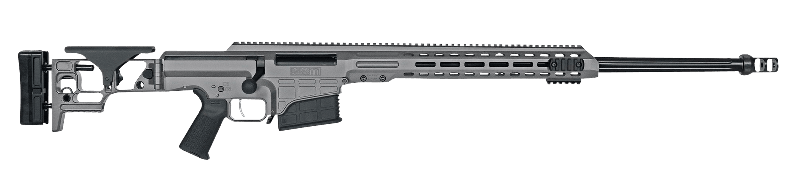 Barrett 18498 MRAD 6.5 Creedmoor 24" 10+1 Tungsten Gray Cerakote Gray Fixed Adjustable Comb Stock Black Polymer Grip Right Hand