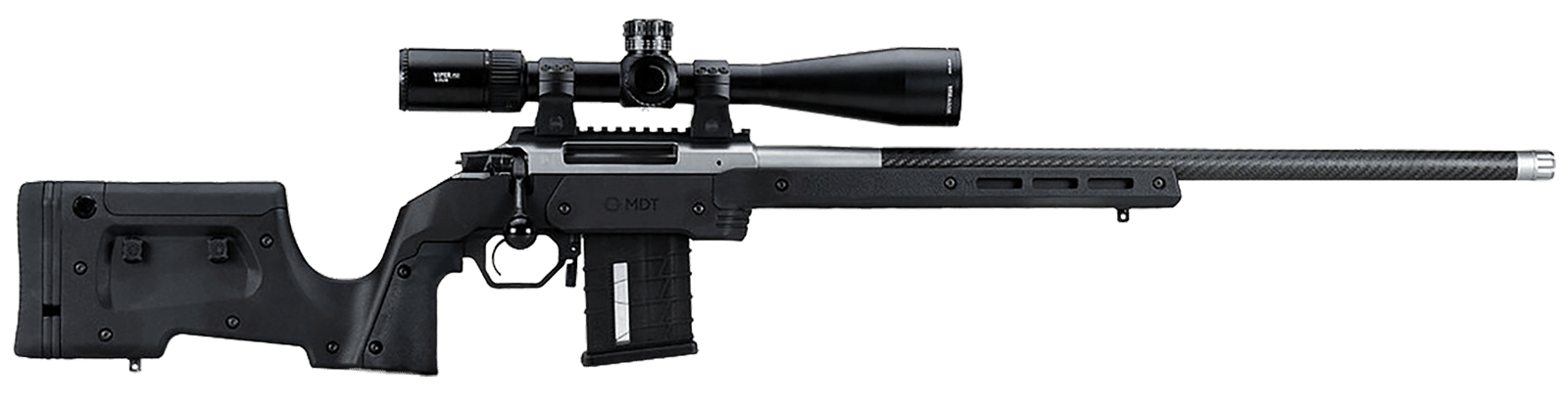 Mdt Sporting Goods Inc 104690BLK XRS Chassis Black Aluminum Core with Polymer Panels, Adj. Cheekrest, M-LOK Forend, Interchangeable Grips, AICS Mag Compatible, Fits Short Action Howa 1500
