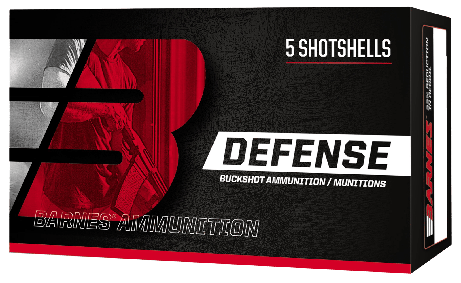 Barnes Bullets 32009 Defense 12Gauge 2.75" 9Pellets 00Buck Shot 5 Per Box/20 Case