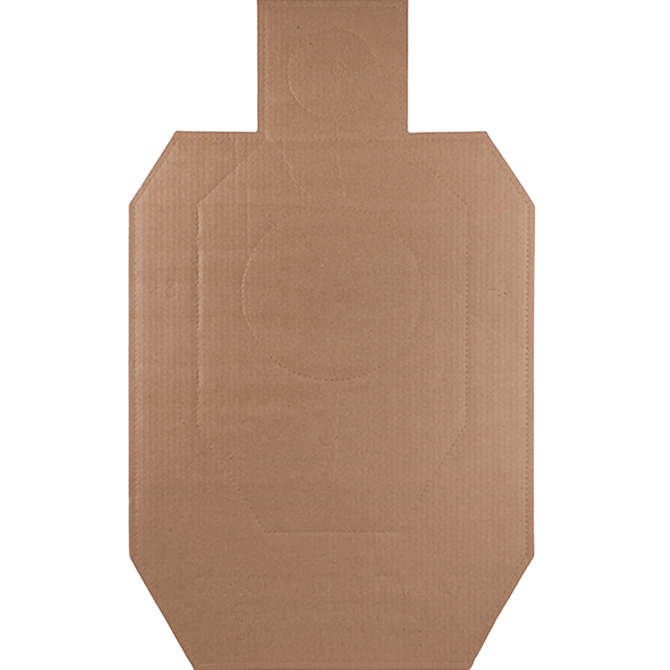 Action Target IDPACB100 IDPA Competition Torso Cutout Hanging Cardboard Brown 100Ct