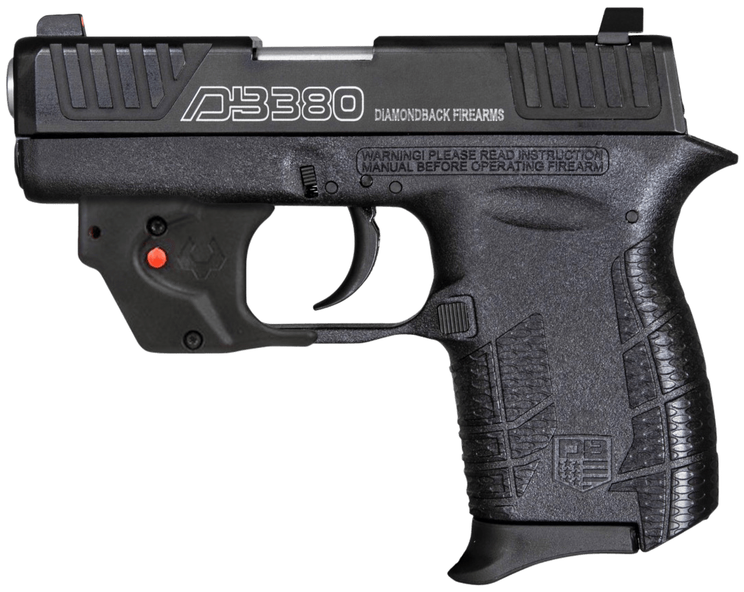 Diamondback DB0101E002 DB380 Gen4 w/Laser Micro-Compact Frame 380 ACP 6+1, 2.80" Stainless Steel Barrel, Serrated Stainless Steel Slide, Mint Polymer Frame w/Beavertail & Grip, Viridian Laser