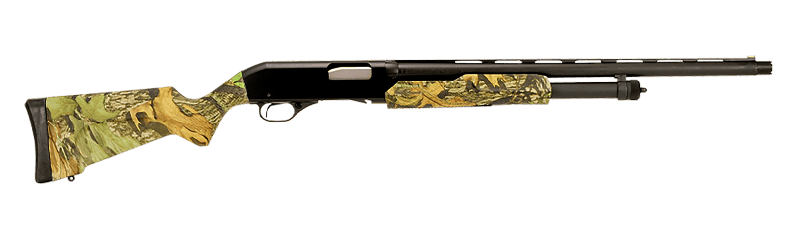 Stevens 22564 320 Field Compact 12 Gauge Pump 3" 5+1 22" Matte Black Vent Rib Barrel, Matte Black Aluminum Drilled & Tapped Receiver, Fixed Mossy Oak Obsession Synthetic Stock, Ambidextrous